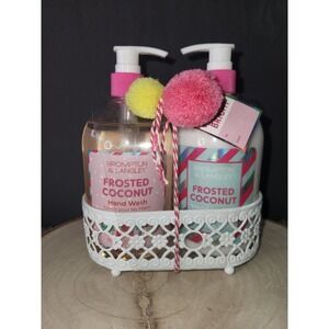 Brompton & Langley FROSTED COCONUT Hand‎ Wash and Hand Lotion Set 16.9 Oz Ea